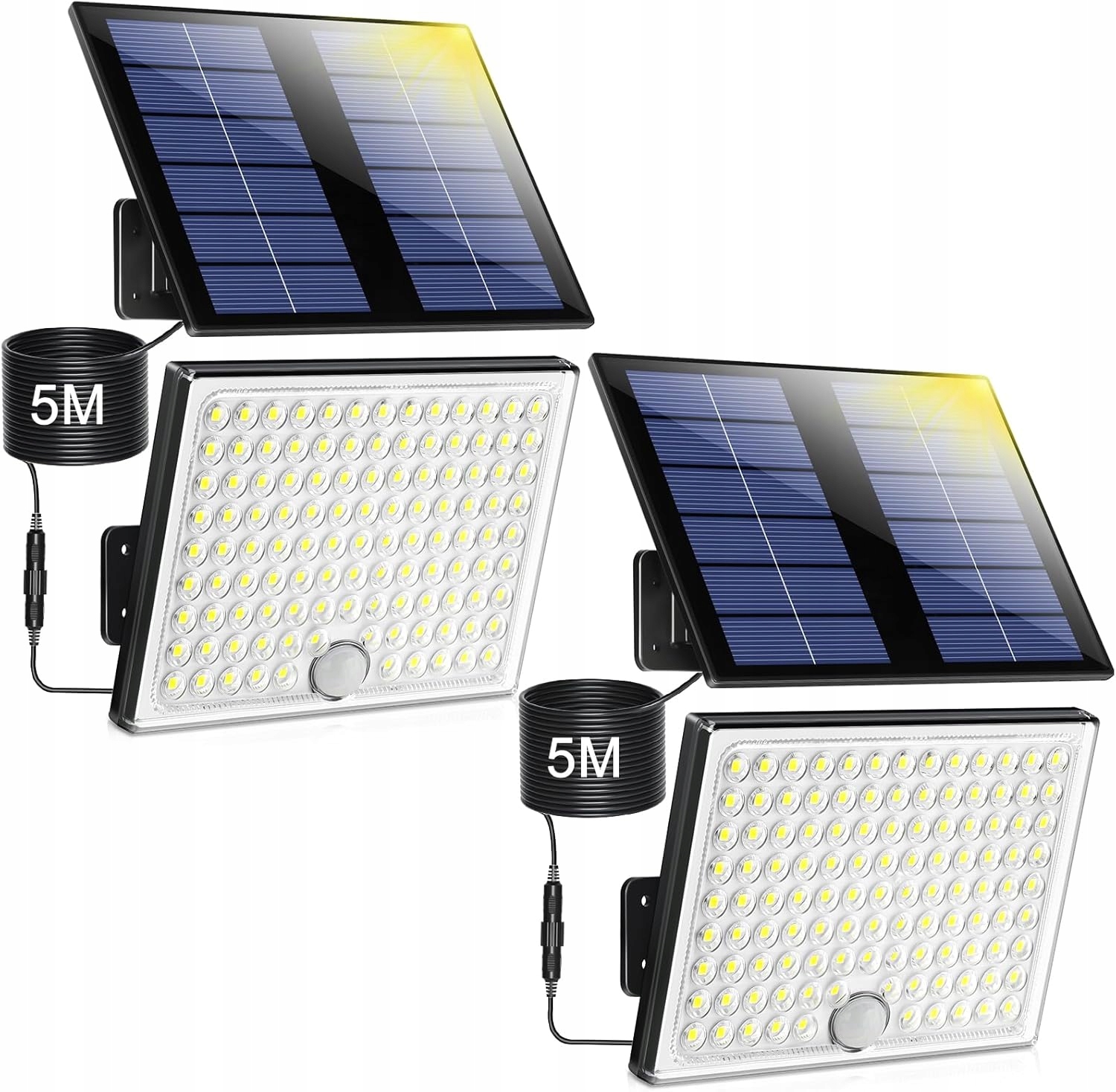 Venkovní solární Led lampa s pohybovým senzorem 113 diod 2000 mAh