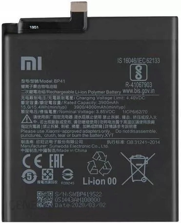 

Nowa Oryginalna Bateria BP41 Xiaomi MI9T