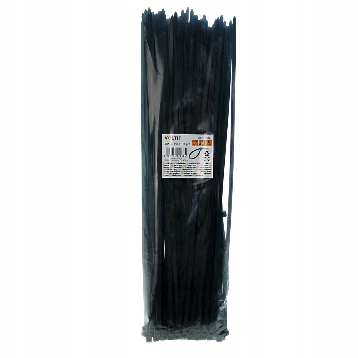 

Opaska zaciskowa kablowa czarna 100szt. 4,8x380mm