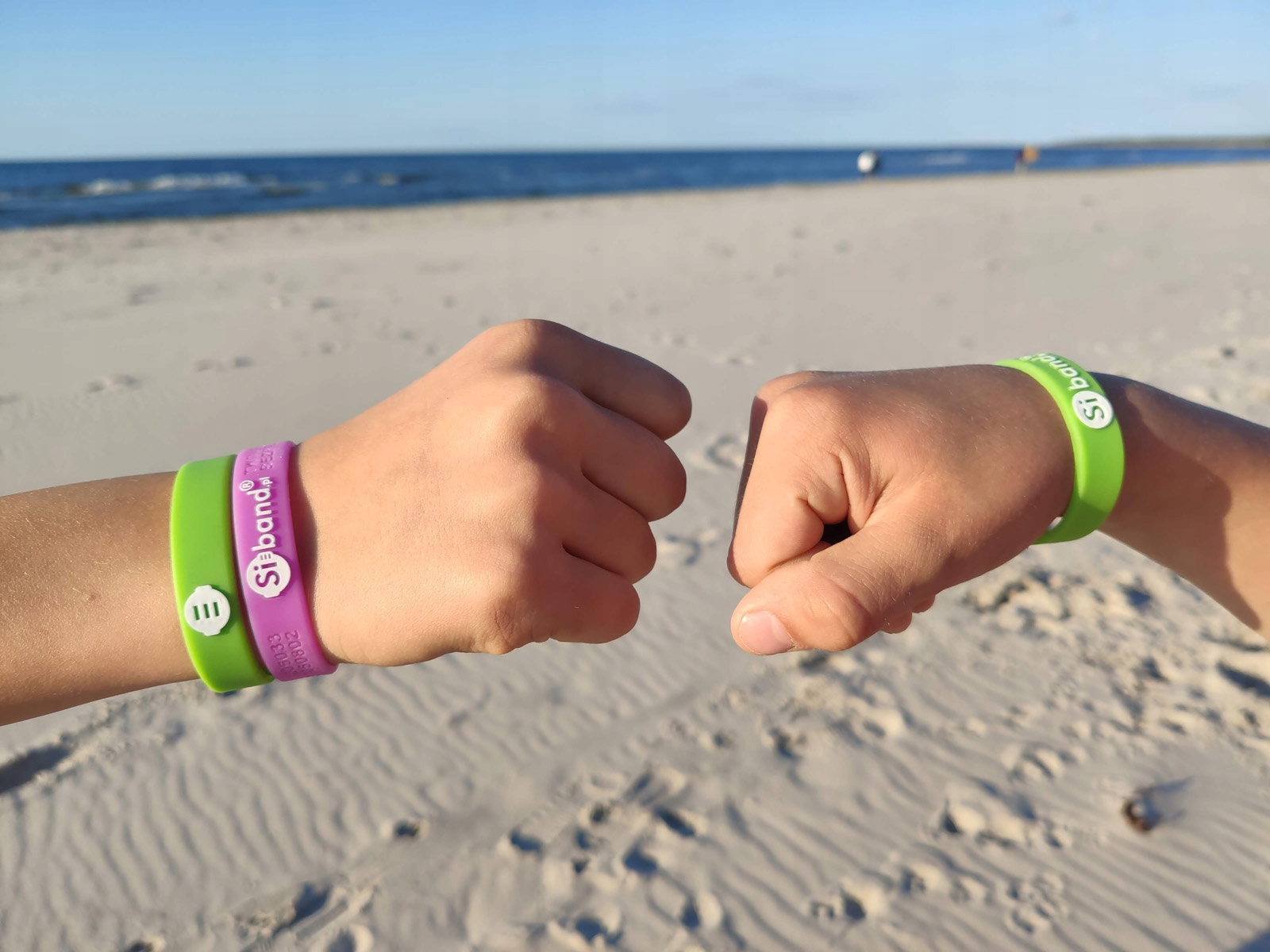 Opaska BEZPIECZEŃSTWA na rękę dziecka INFORMACYJNA z numer tel SOS Siband Marka Siband