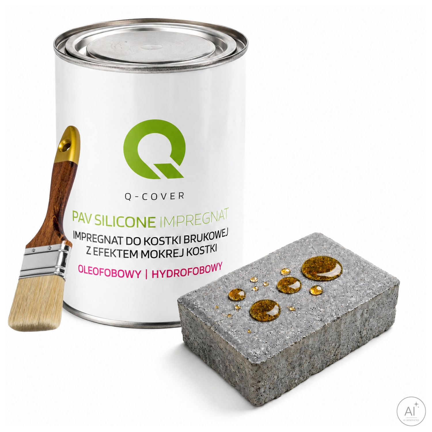 Ochranný oleofobní impregnát na betonu kostky 1L bezbarvý štětec