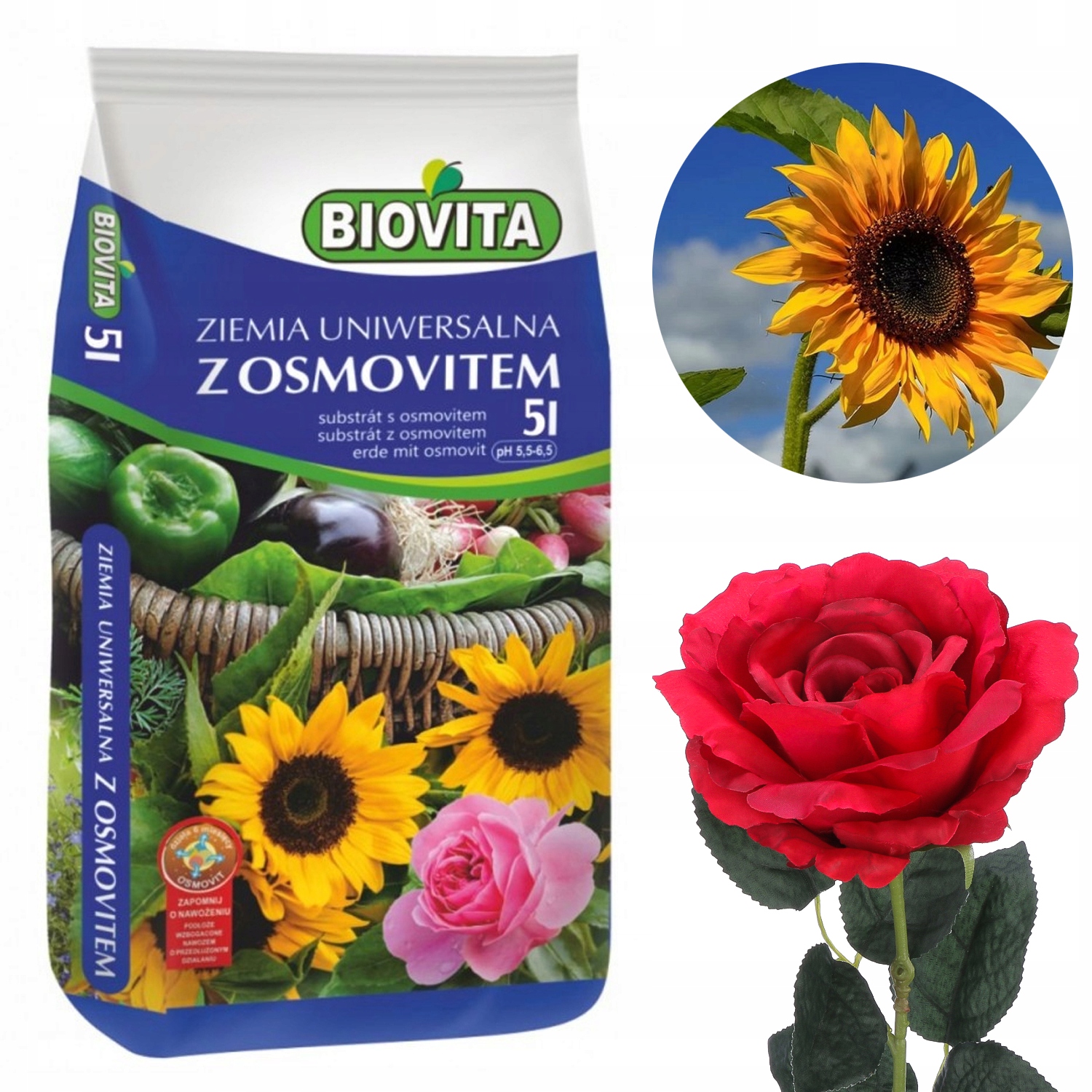 ZIEMIA UNIWERSALNA PODŁOŻE Z OSMOVITEM BIOVITA 5 L Marka Biovita