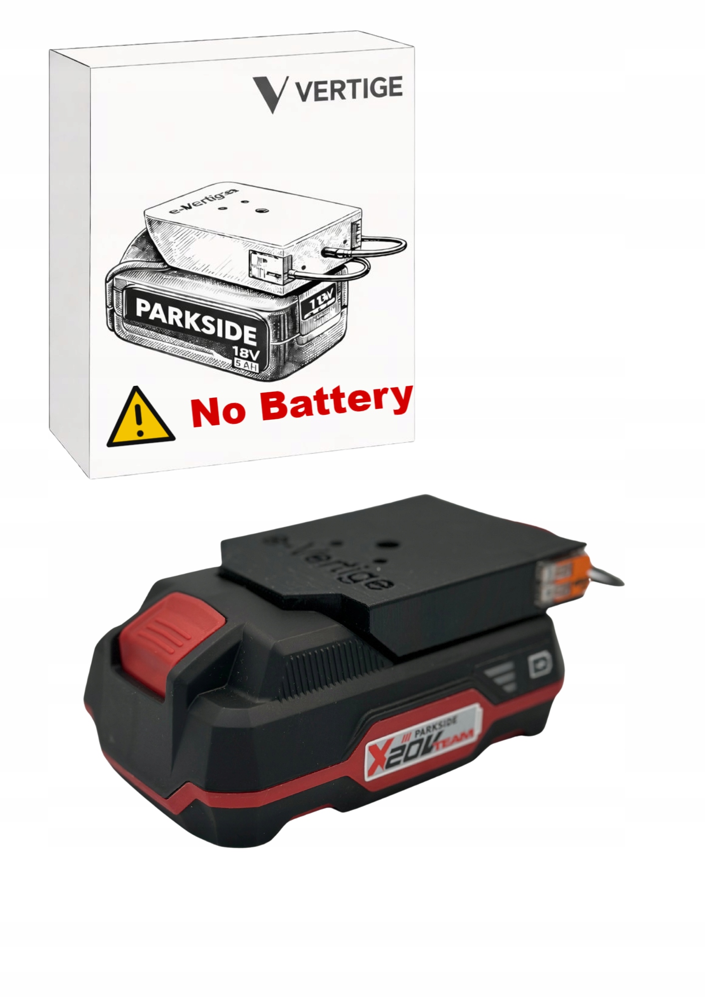 Adapter Akumulatora V Vertige do Parkside 18V zasilanie Diy złączki Wago