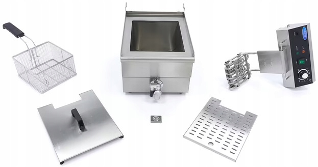 Frytkownica Elektryczna Gastronomiczna 13L z Kranem 3000W Maxima 09365230