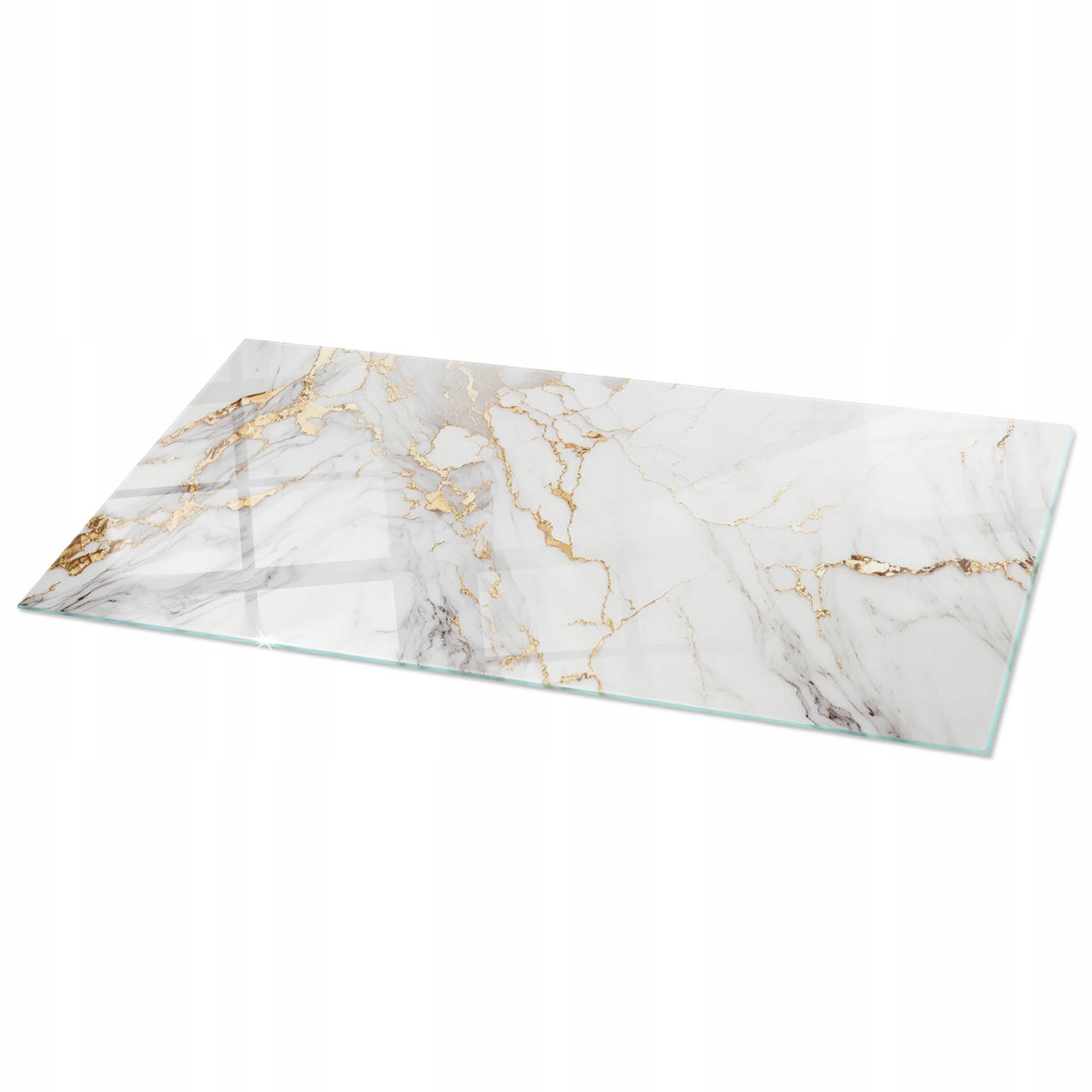 Stolová deska z tvrzeného skla Elegantní mramor s žilkami 100 x 50 cm