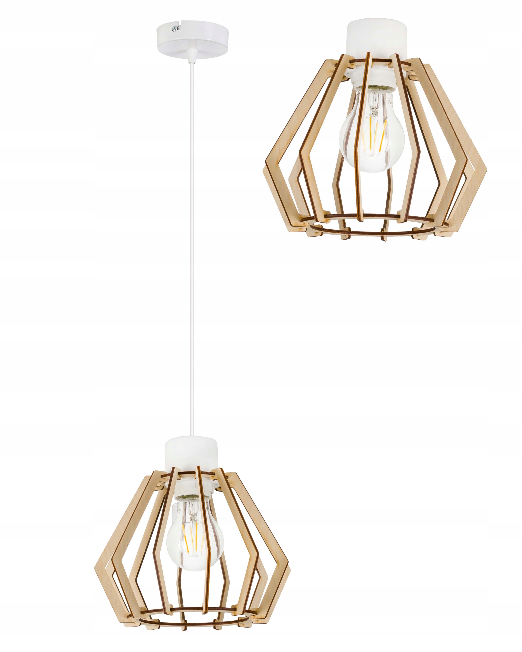 

Lampa sufitowa Wisząca Zwis żyrandol loft Drewno 1