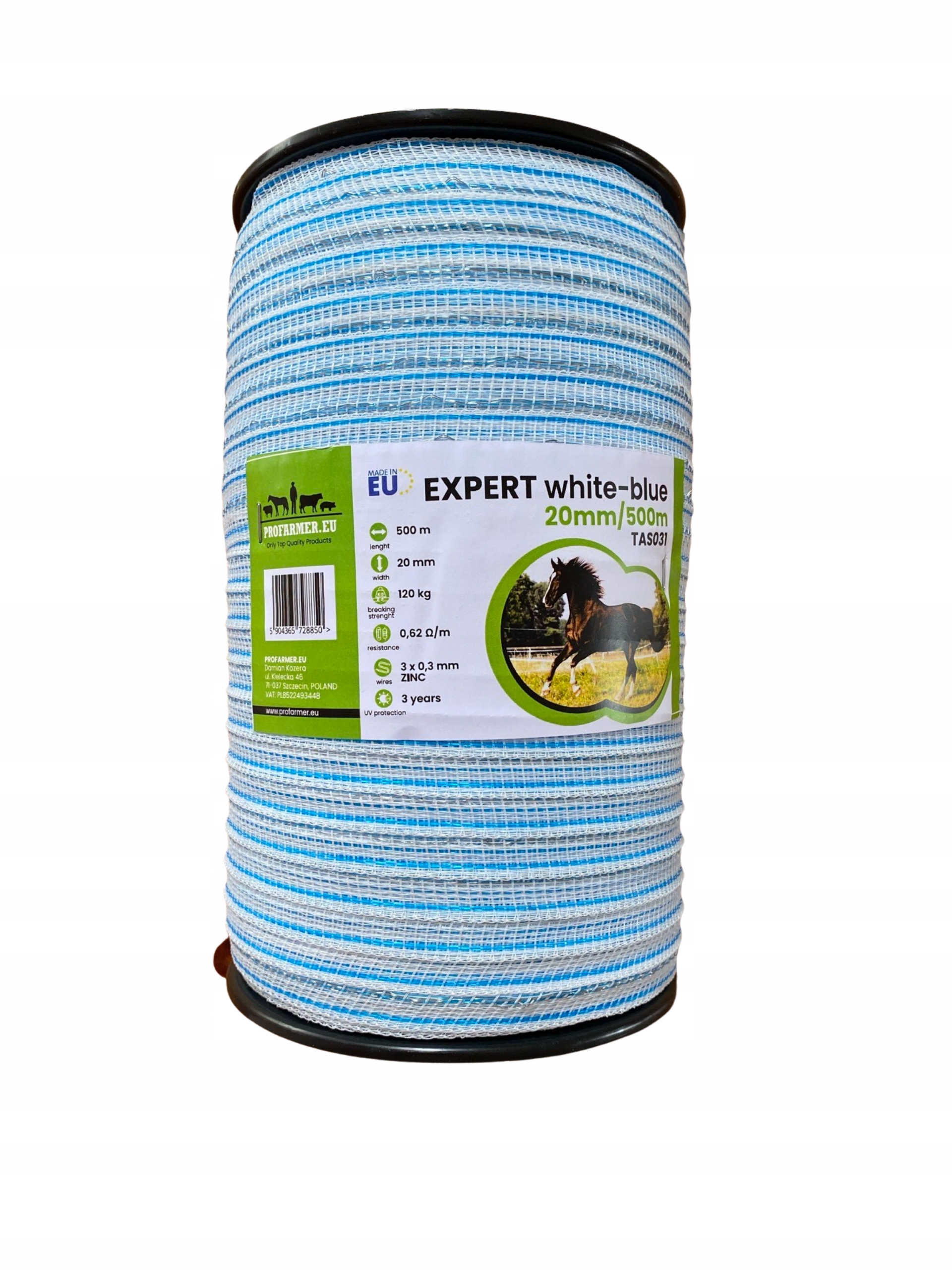 

Taśma pastuch Ogrodzeniowa Dla Koni 20mm/500 m