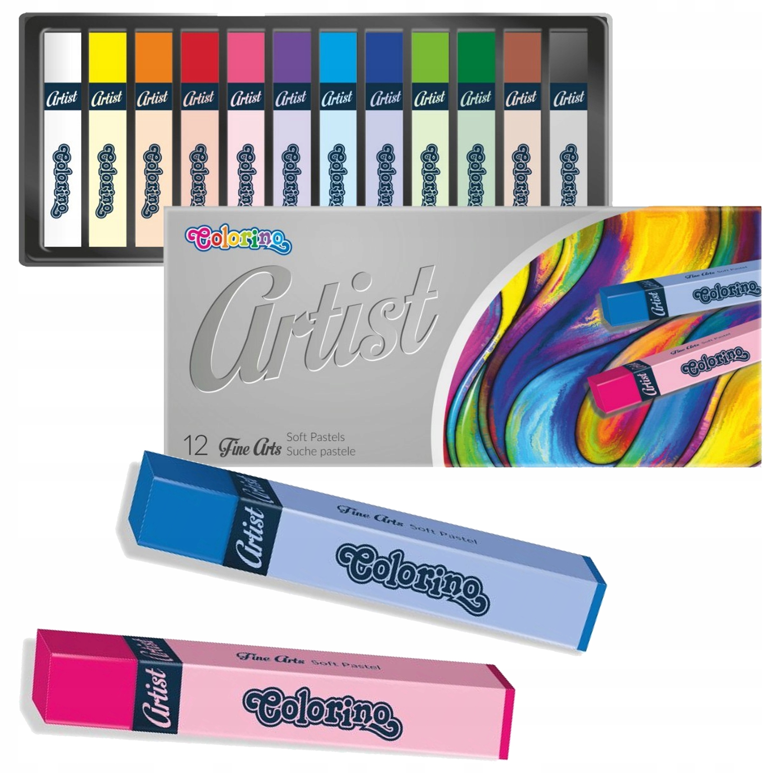 KREDKI PASTELOWE ARTIST 12 KOLORÓW SUCHE COLORINO