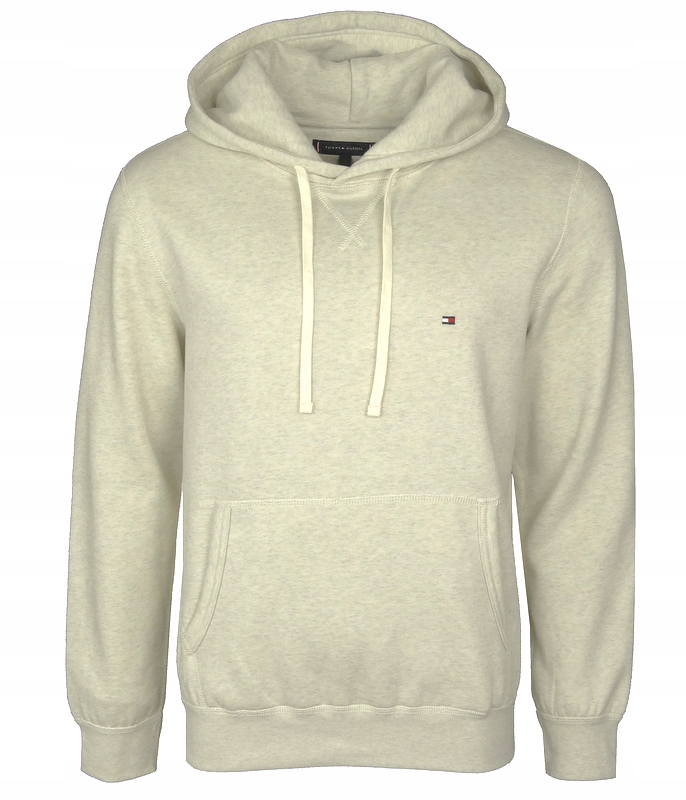 pánská mikina s kapucí Tommy Hilfiger , béžová melanž, velikost S