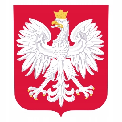 Naklejka herb Polski, orzeł w koronie, patriotyczna, Polska 11x13 cm A263