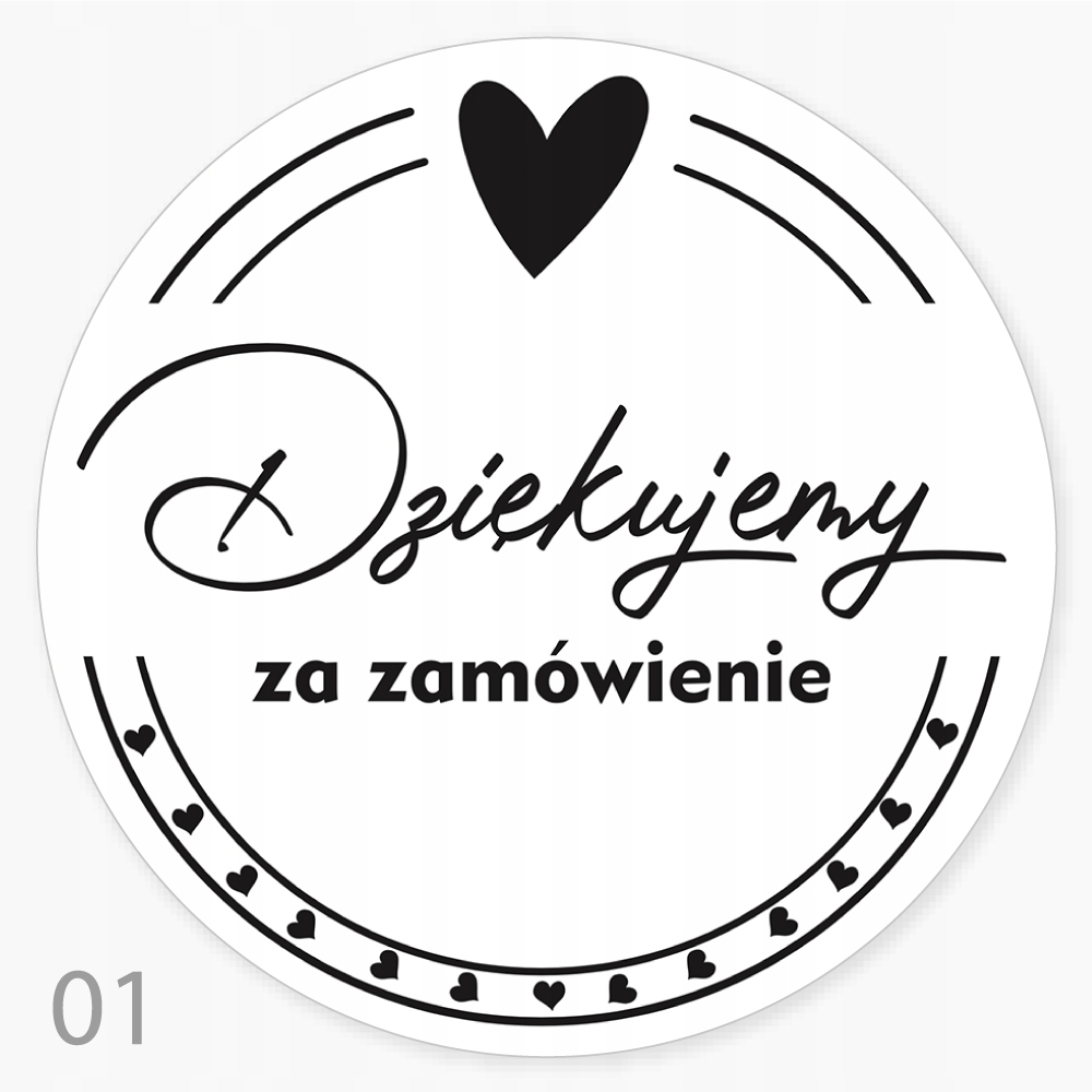 

Etykieta,naklejka Dziękujemy Za Zamówienie Fi 55mm