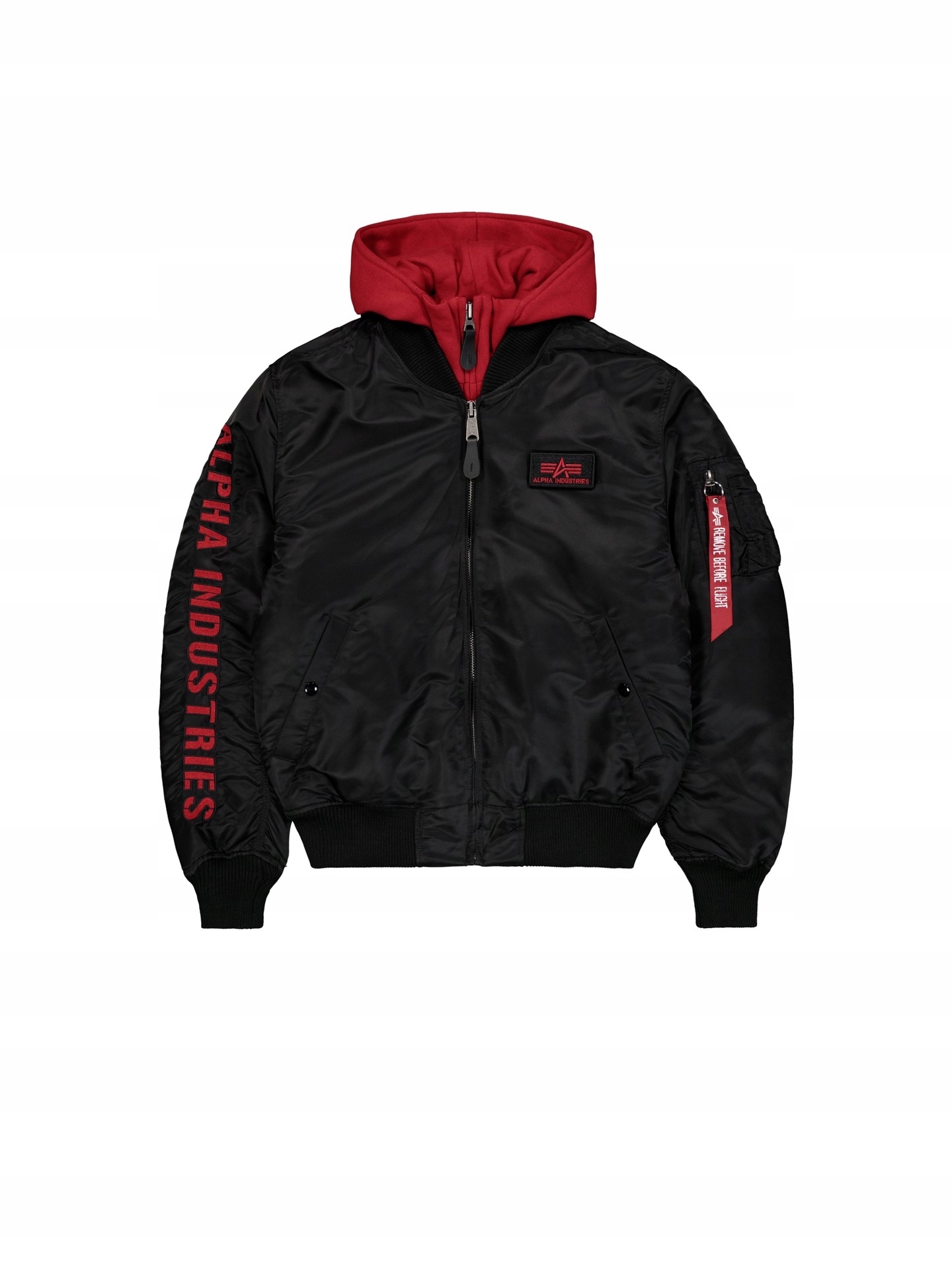 Kurtka Alpha Industries MA-1 D-Tec Se black/red M