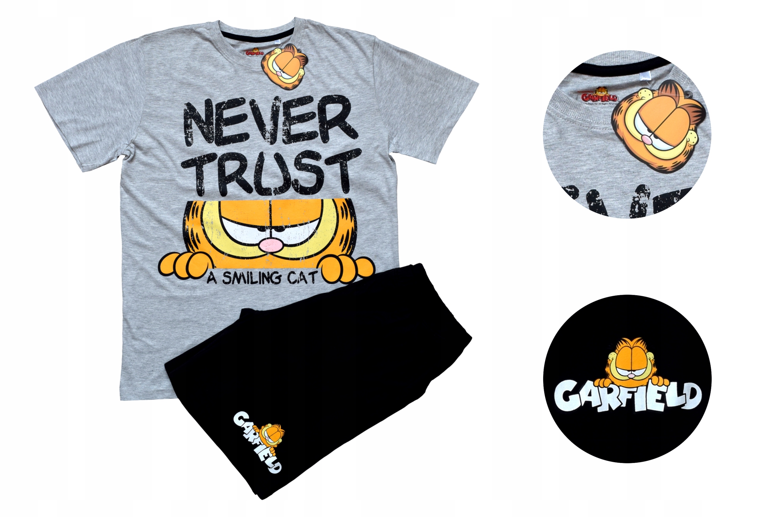 

Piżama Męska Garfield Koszulka Tshirt Bielizna Kot