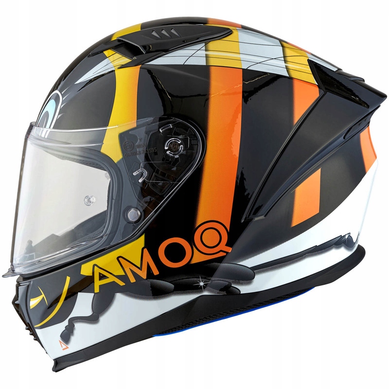 Detská Integrálna Motocyklová Prilba Amoq FI100 Jr Bee Gloss (M) 25115-1