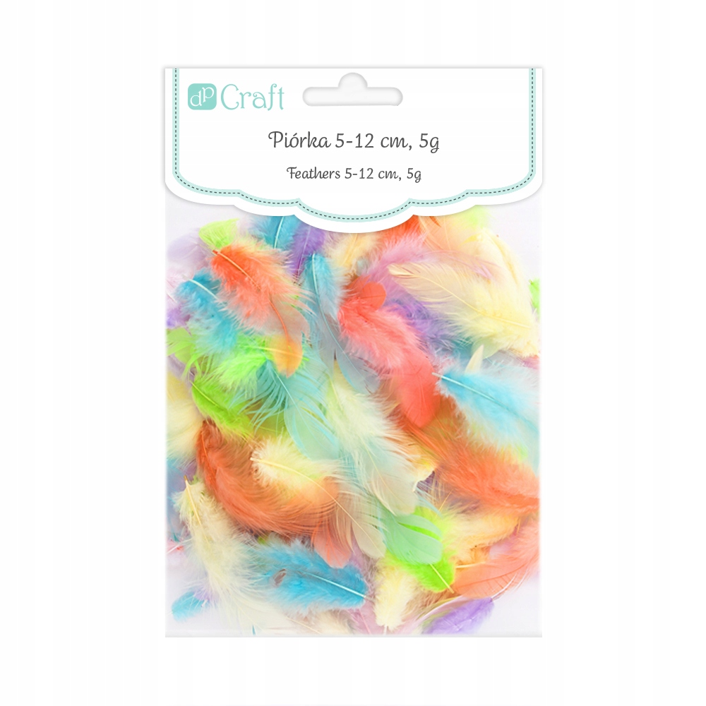 Piórka 5-12 cm 5g Pastelowe Wielokolorowe