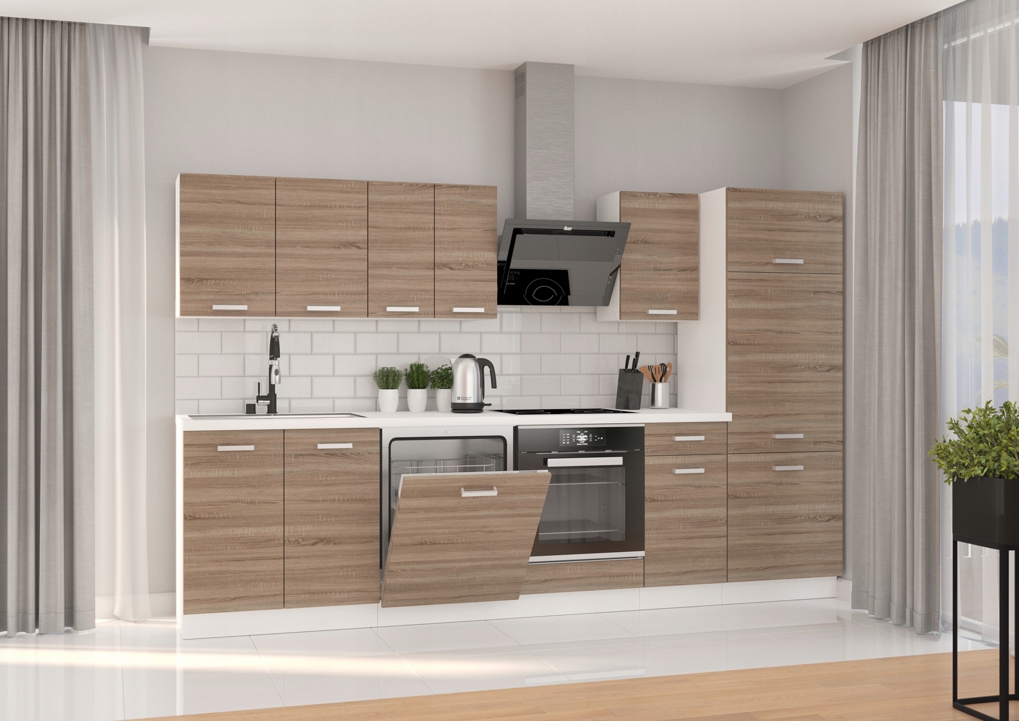 Szafka kuchenna OXFORD 60 D 2F ZB + blat Głębokość mebla 52 cm