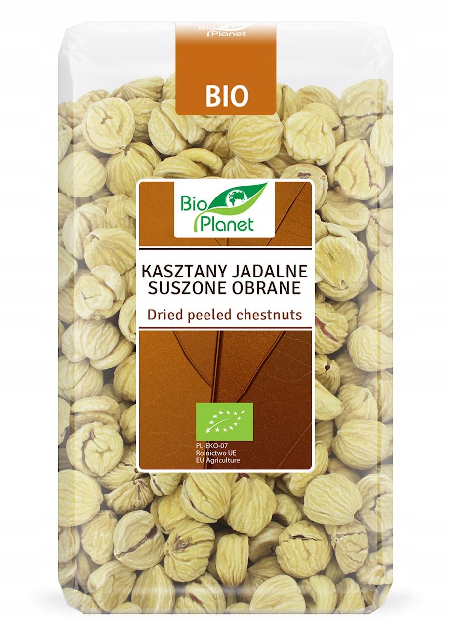 Sušené jedlé kaštany loupané bio 1 kg Bio Planet