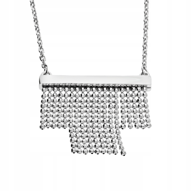 Stříbrný náhrdelník 925 s asymetrickým řetízkem, dámský, bead anker