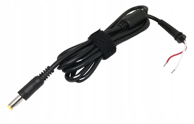 

Kabel wtyk DC 2.5/5.5 19V 6,3A czarny do zasilacza