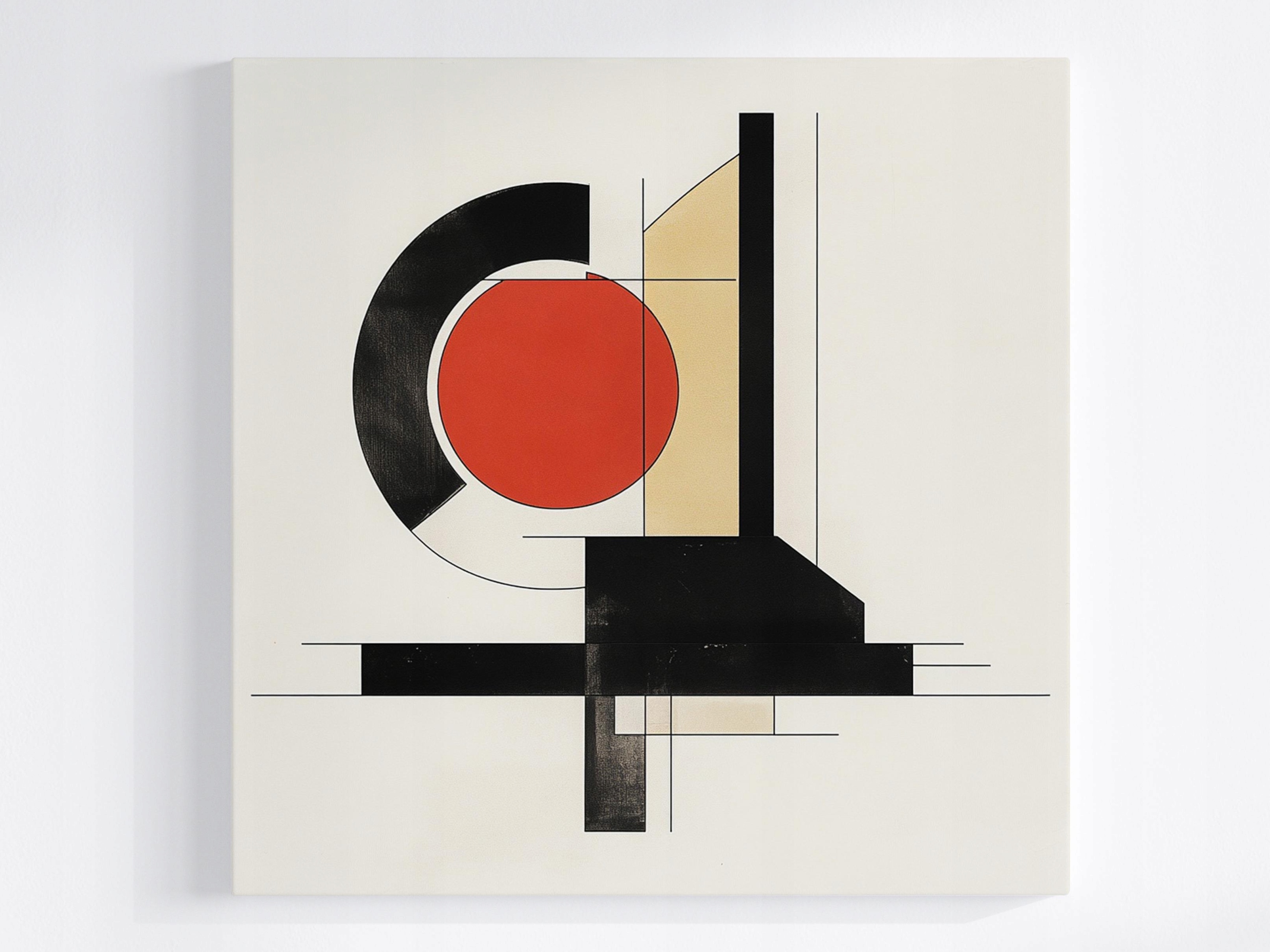 Obraz Na Plátně Canvas Grafika Geometrie Kolo Abstrakce Bauhaus 60x60