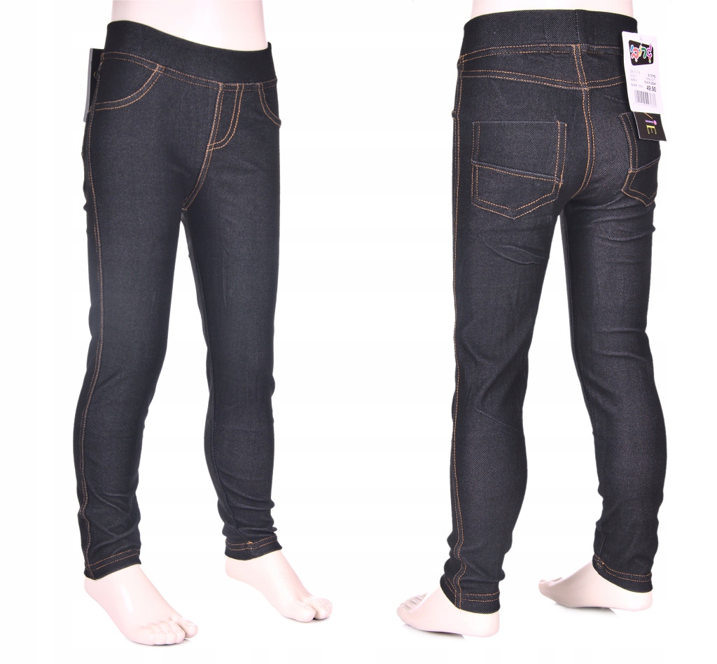

Legginsy Spodnie Jeansowe Dżins Kieszonki 146-152