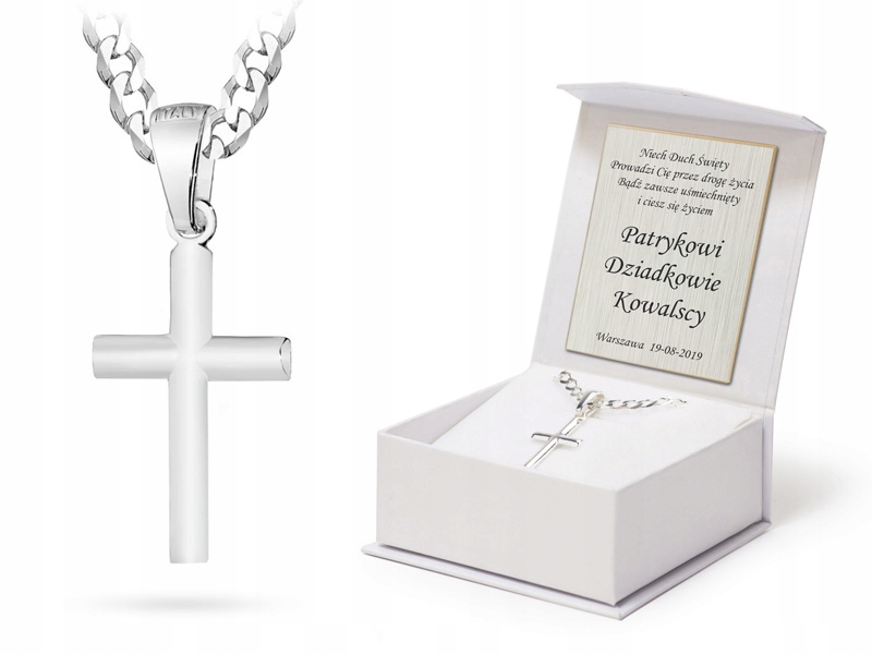 Řetízek Pánský Stříbrný Křížek ryzost 925 Gravírování