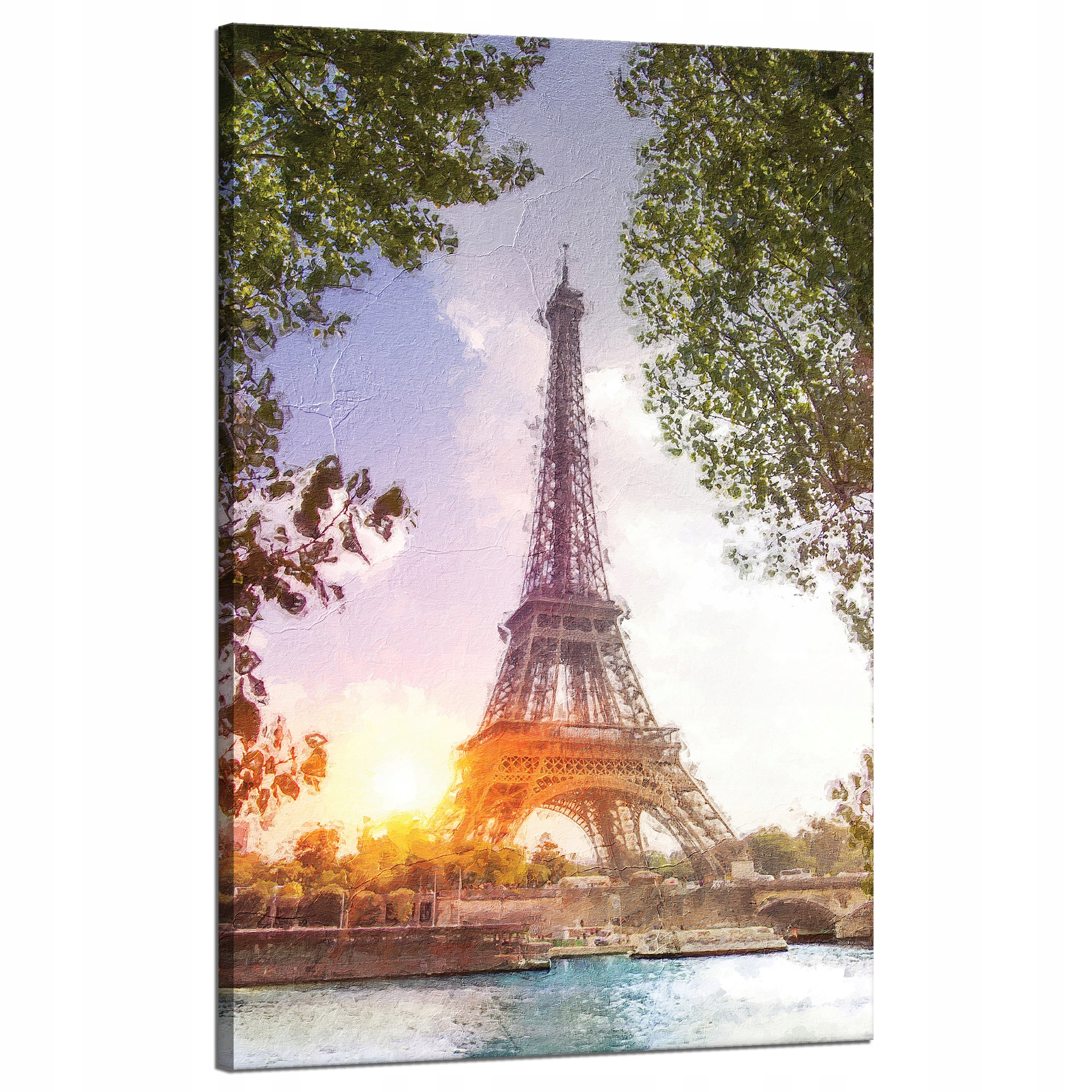 Obraz na plátně Eiffelova věž v záři Slunce 50x80 cm