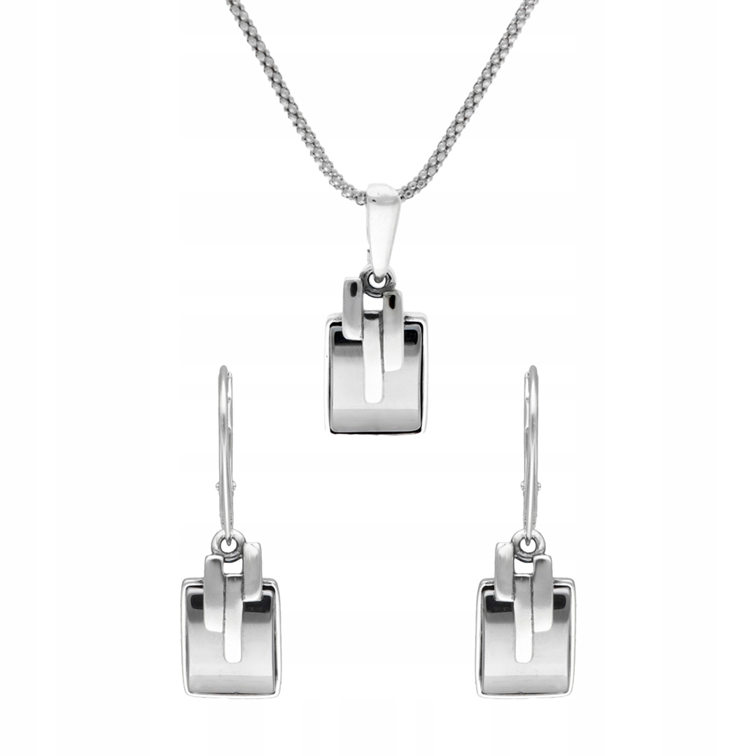 Komplet s hematitem stříbro