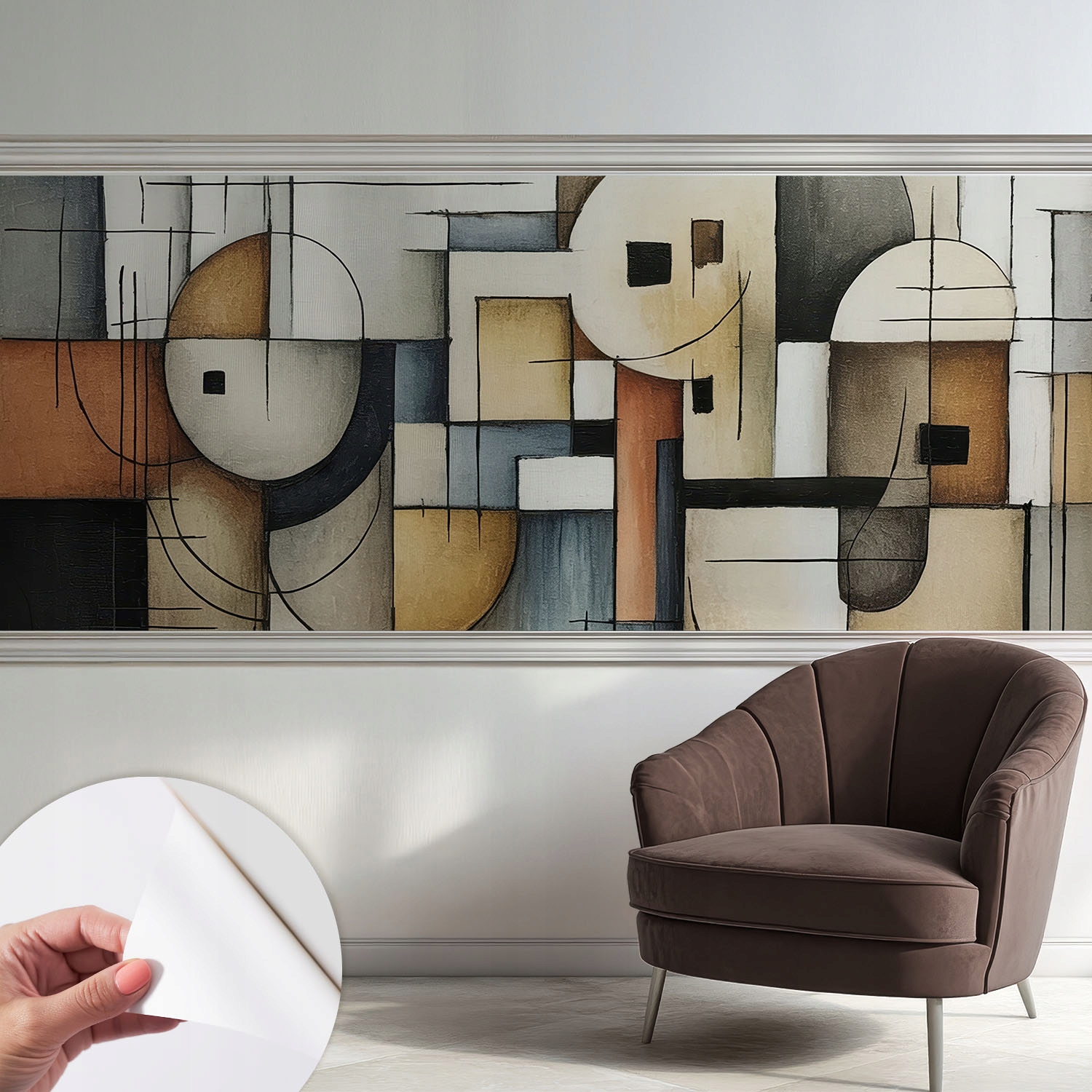 Fototapeta na zeď do kuchyně Předsíně Geometrická harmonie 250 x 104 cm
