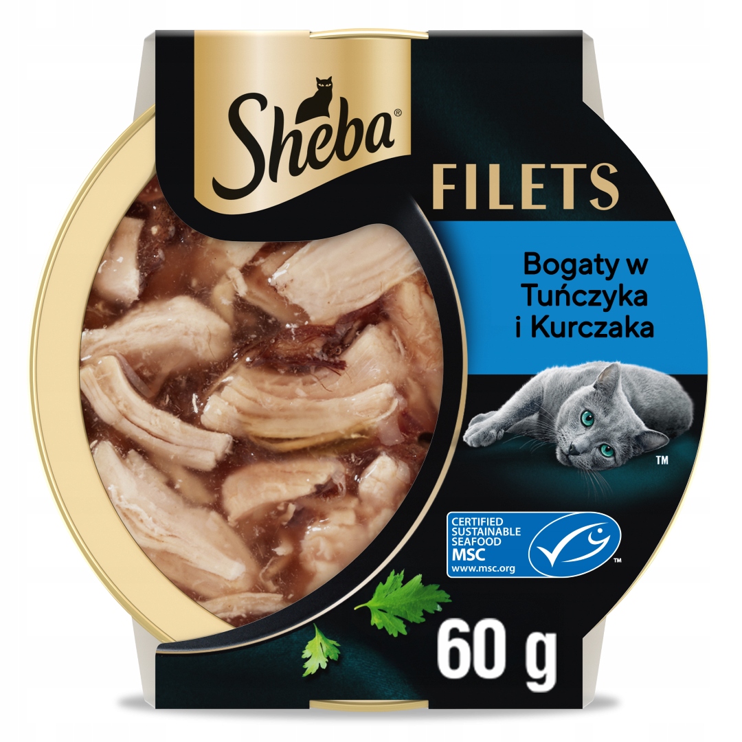 Sheba Filets Mokra Karma Dla Kota Fileciki Kurczak Tuńczyk W Sosie 60g