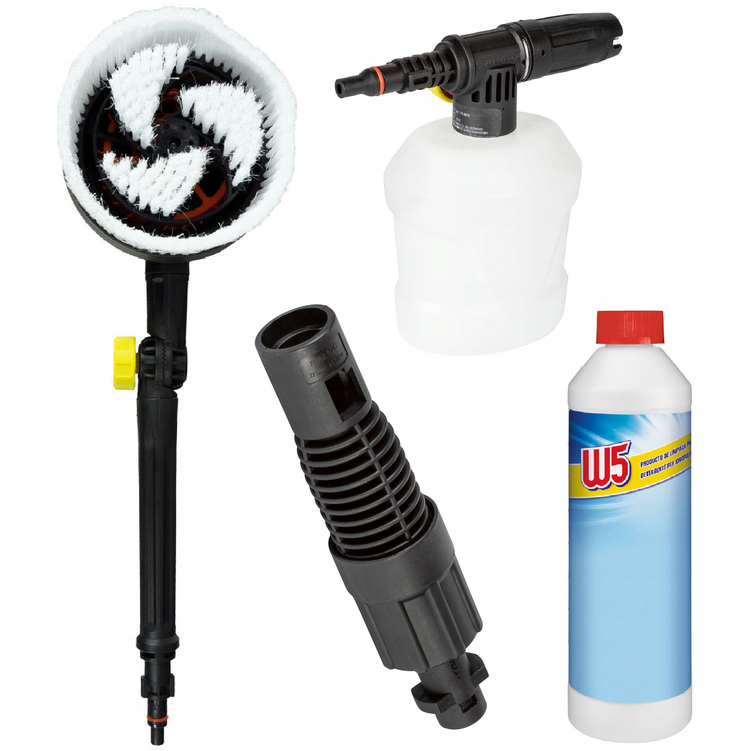 Szczotka/Zestsaw do Mycia Samochodu PARKSIDE Myjka Karcher + Płyn 4 Element