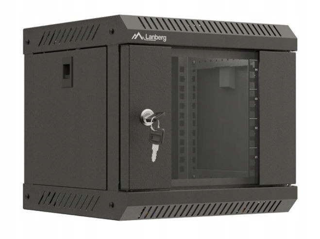 Lanberg Skříň pro instalaci do racku, závěsná, 10 palců, 4U, 300x300, černá