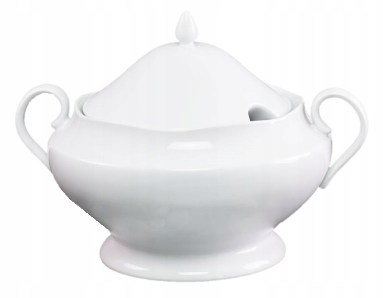 ĆMIELÓW ASTRA 1000 WAZA Z POKRYWKĄ 3 LITRY BIAŁA SYGNOWANA DUŻA Z DZIURKĄ