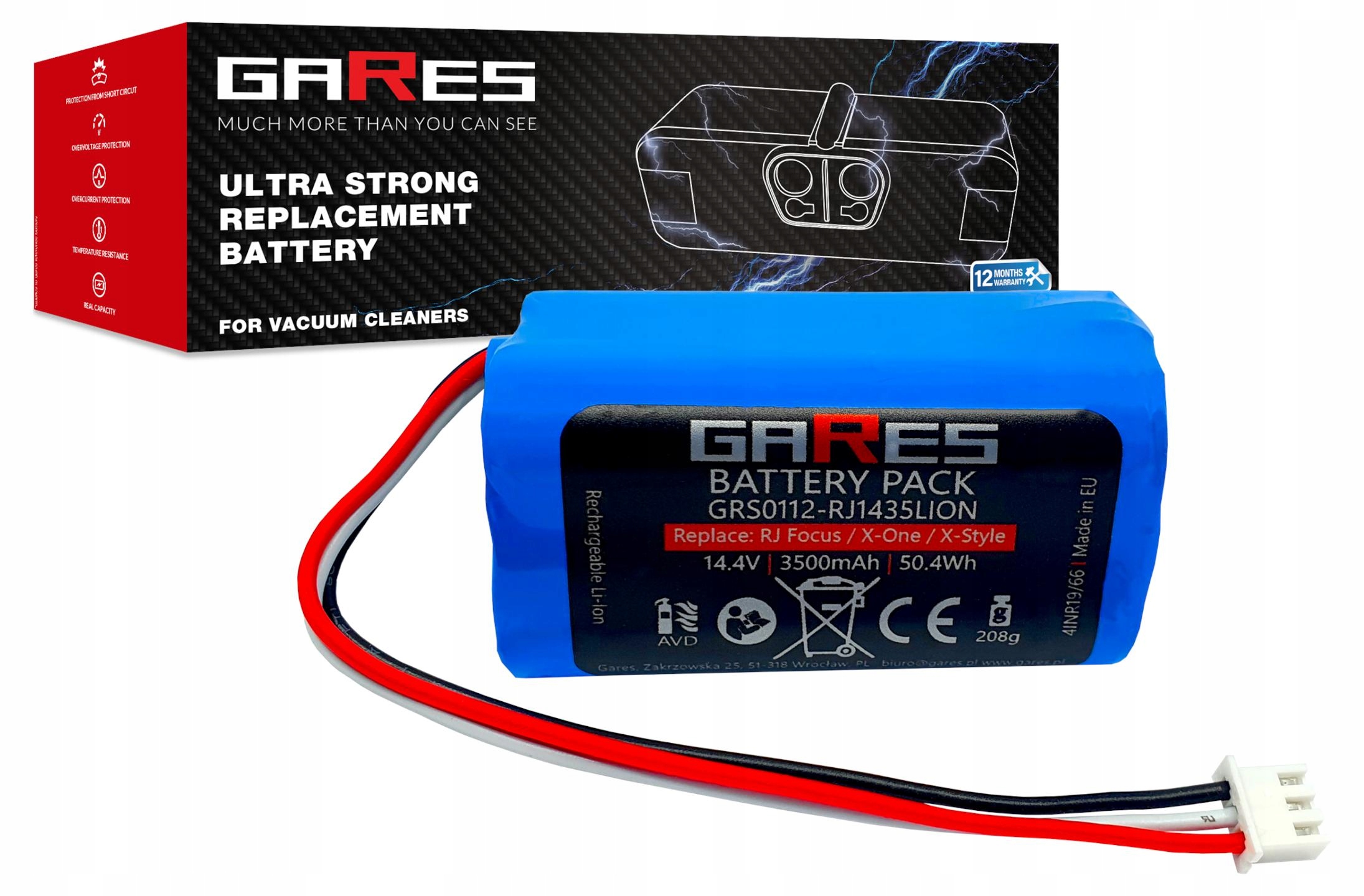 Akumulátor Gares pro Liectroux C30B Midea M4 Okami U100 14,4V 3,5Ah