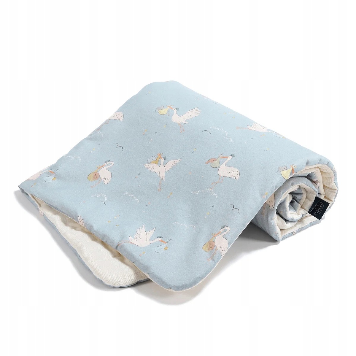 Ciepły Koc Velvet roz. M Bebe Mignon Blue Rafaello 80x100 cm La Millou