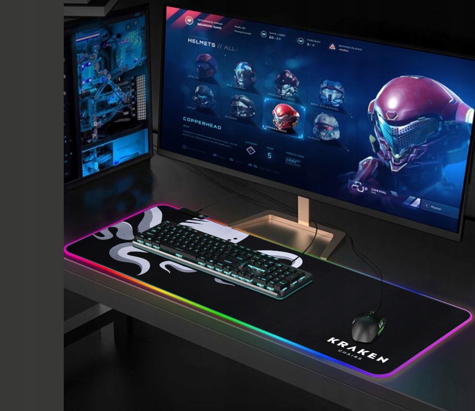PODŚWIETLANA PODKŁADKA POD MYSZ GAMINGOWA LED DUŻA Kod producenta RGB XXXL