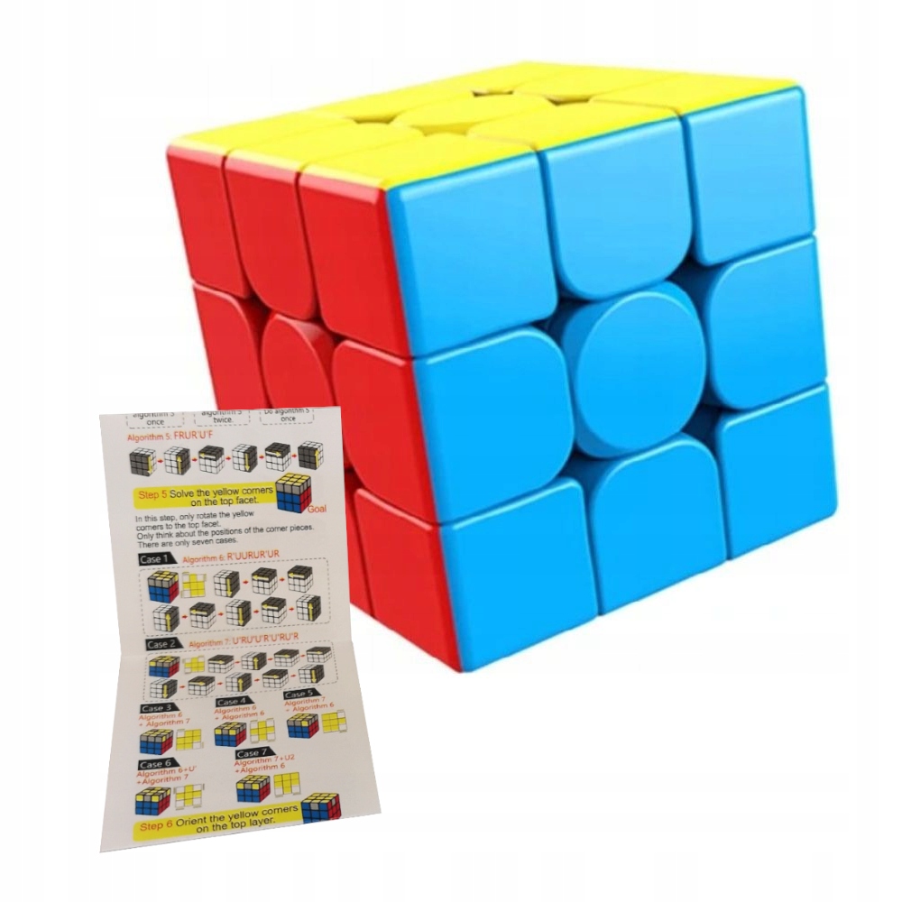 

Kostka 3X3 Klasyczna Układanka Logiczna Gra instru