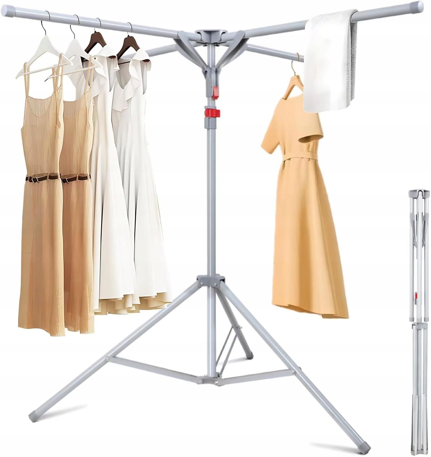 Levně Sušák Na Prádlo Vertikální Nosnost 80 Kg Čtyři Výsuvná Ramena Pevná
