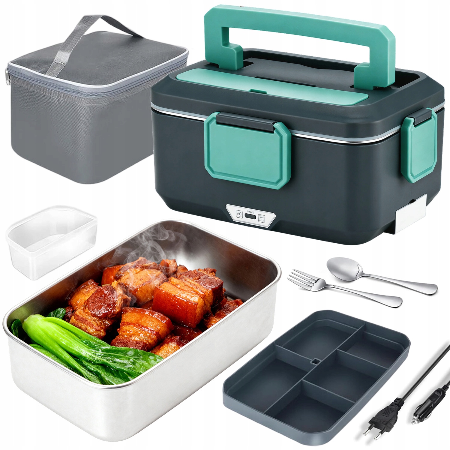 Elektrický Turistický Termo Vyhřívaný Obědový Box 220V/12V/24V 2500ML