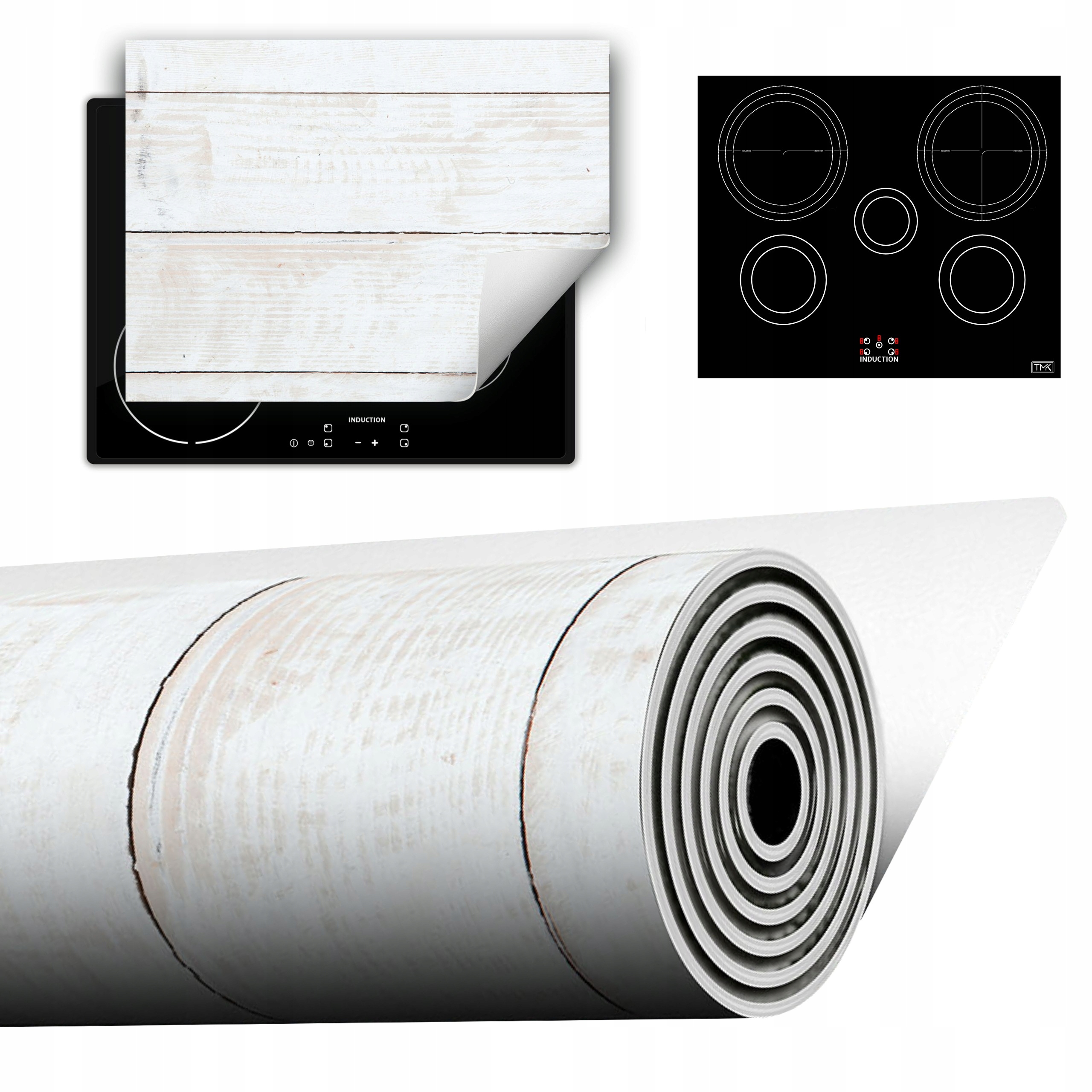 Vinylová Podložka Do Kuchyně Více Místa 70x52 bílá dřevo