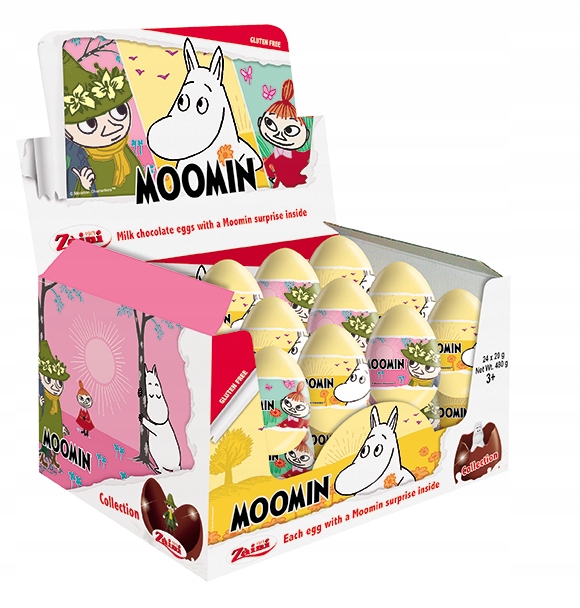 Italská Čokoládová Vajíčka S Překvapením Mumínci Moomin Karton 24KS x 20G