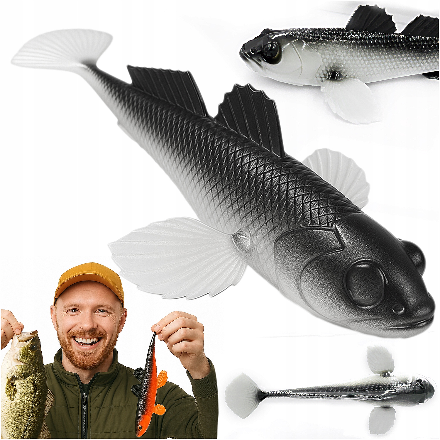Guma Przynęta Gobio 18,6cm Vertical 001 White Libra Lures