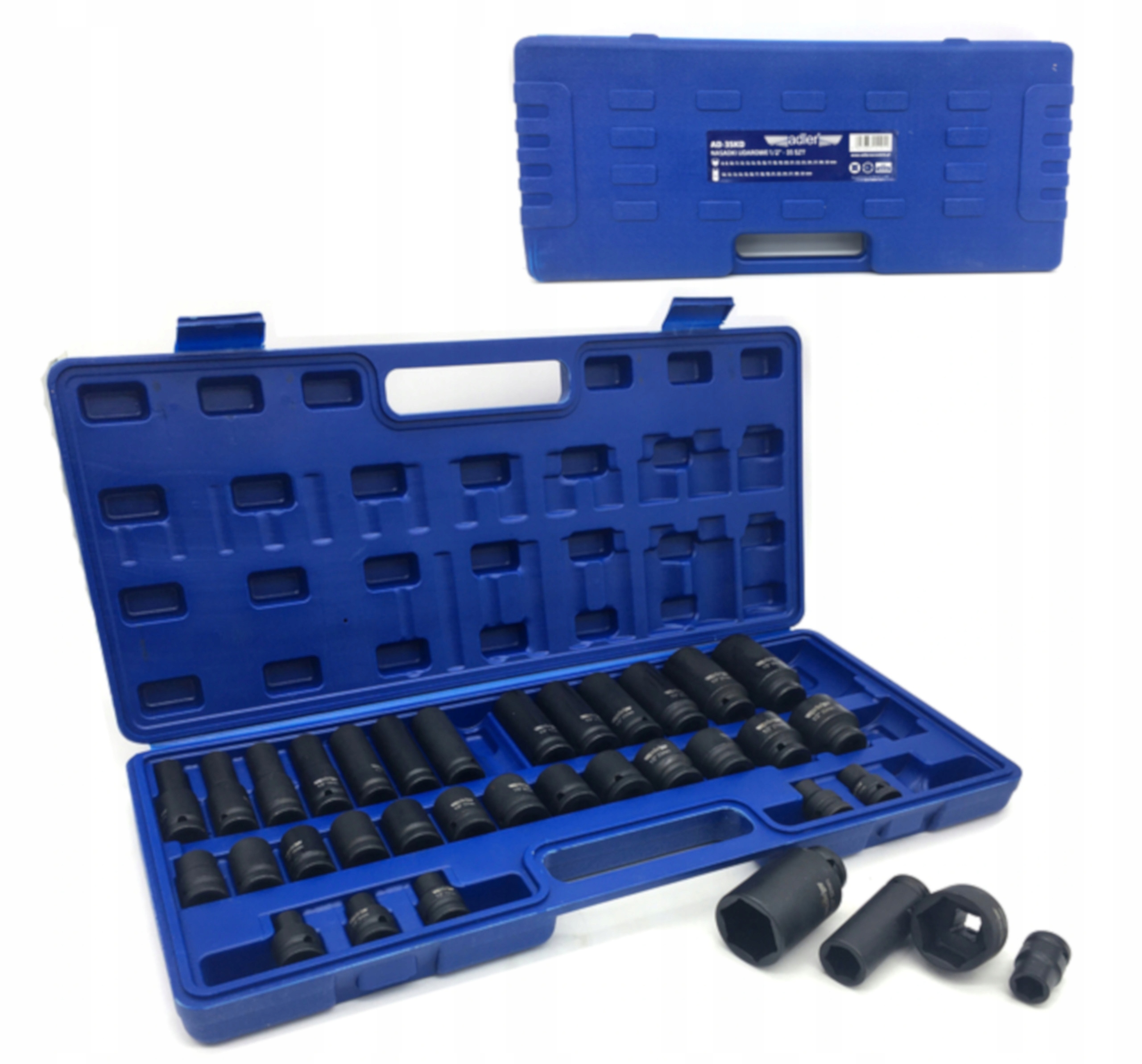 Adler Rázové Nástavce 1/2 35ks Rázové Nástavce 8-32mm 3510.92 AD-35KD