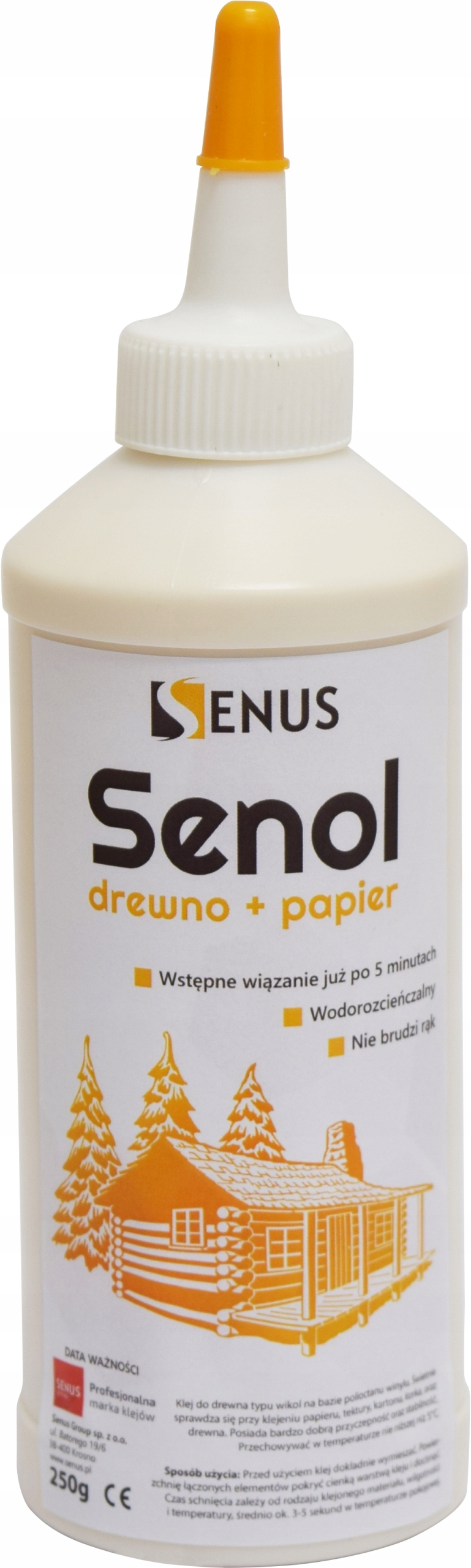 

Klej wikol do drewna, papieru, tektury Senus 250g