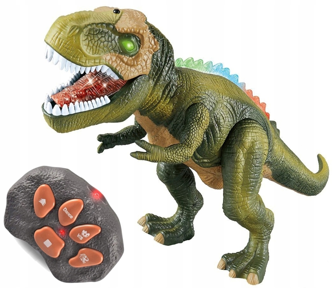 

Duży Dinozaur Sterowany T-rex Chodzi Ryczy Świeci