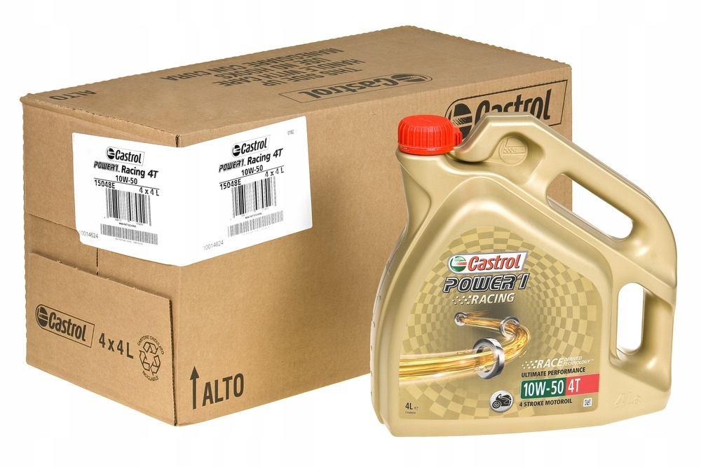 Castrol Power1 Racing 4T 10W50, motorový olej (syntetický), kartón 4x4L