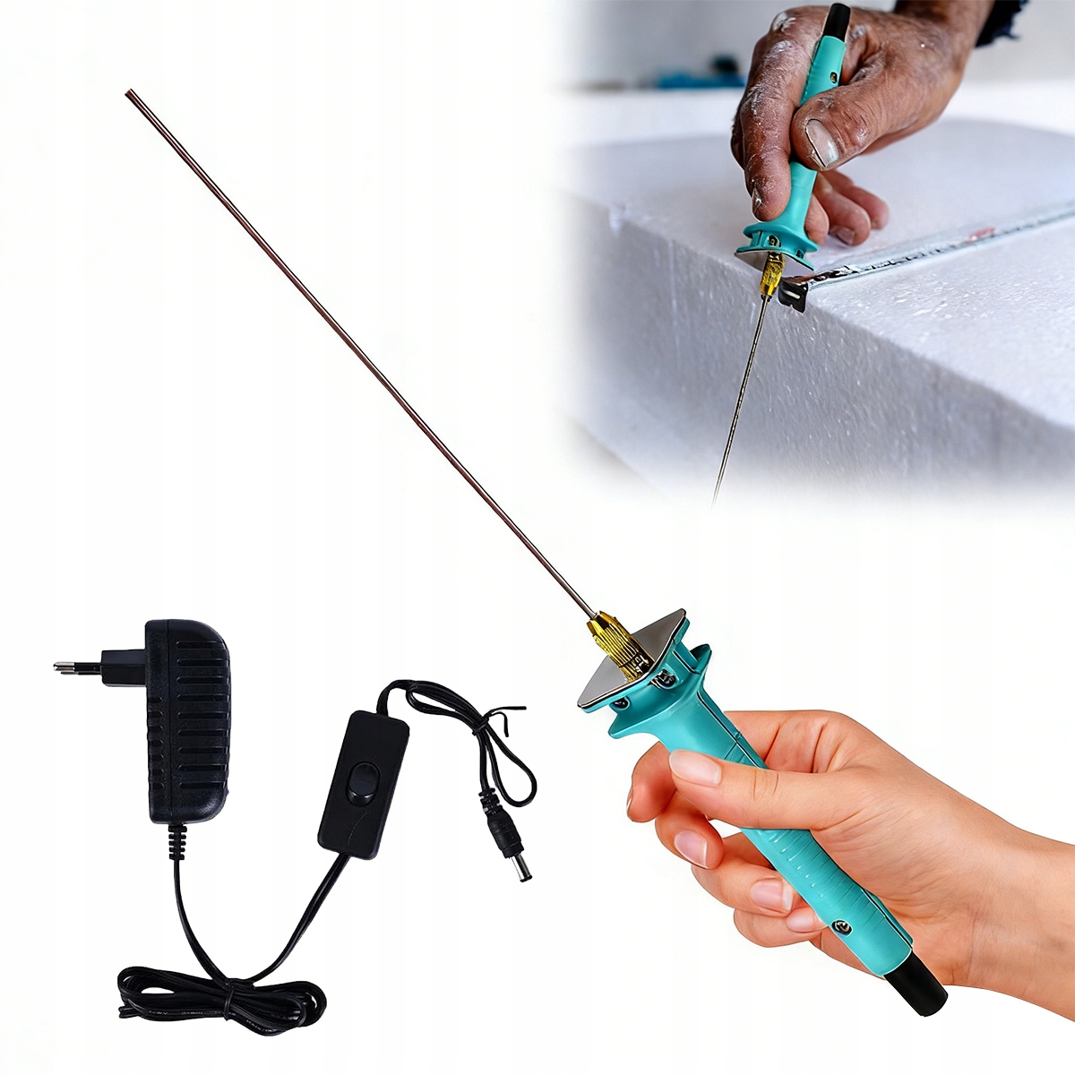 NÓŻ TERMICZNY ELEKTRYCZNY DO CIĘCIA STYROPIANU PIANKI WYCINANIA 25 cm