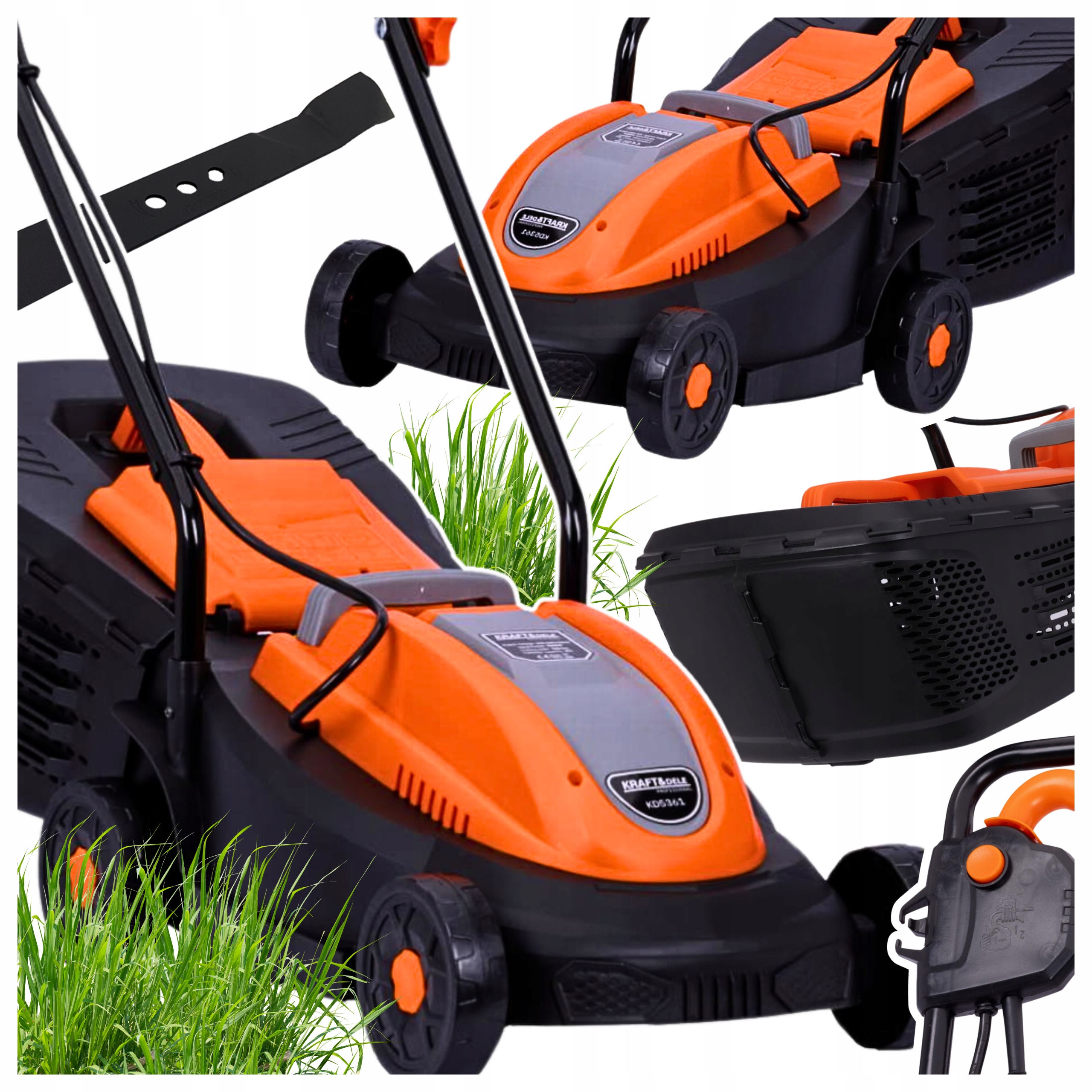 Kosiarka Elektryczna Lekka Mocna Do Trawy Z Regulacją 2600W Zwinna