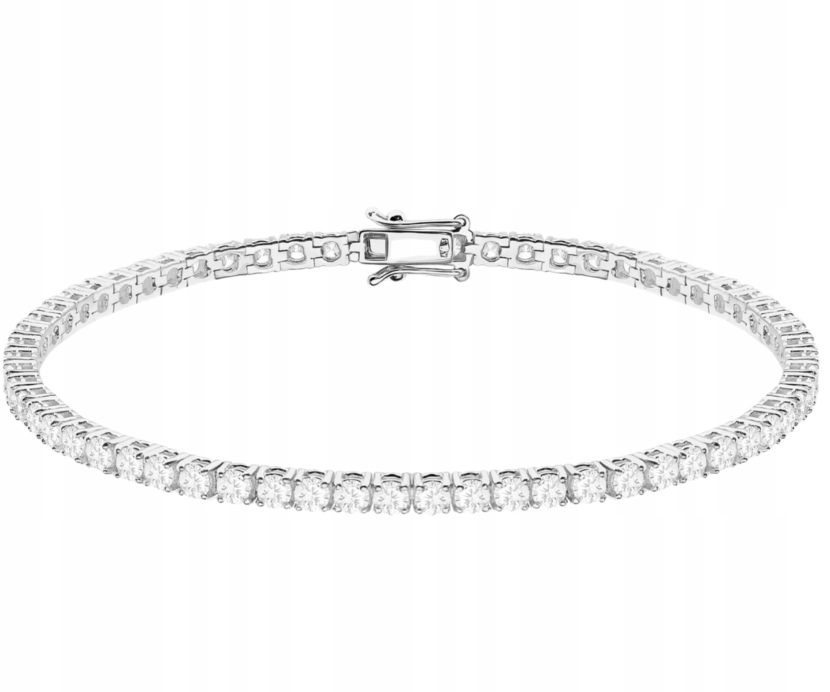 Bohatý Náramek Z Bílého Zlata, Diamanty Lab 4,38 Ct, Zlato 585 20 CM