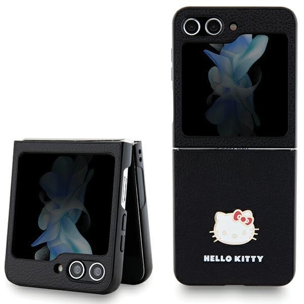 Hello Kitty HKHCZF5PGHDLMK Z Flip5 F731 czarny/black hardcase Metal Logo Ki